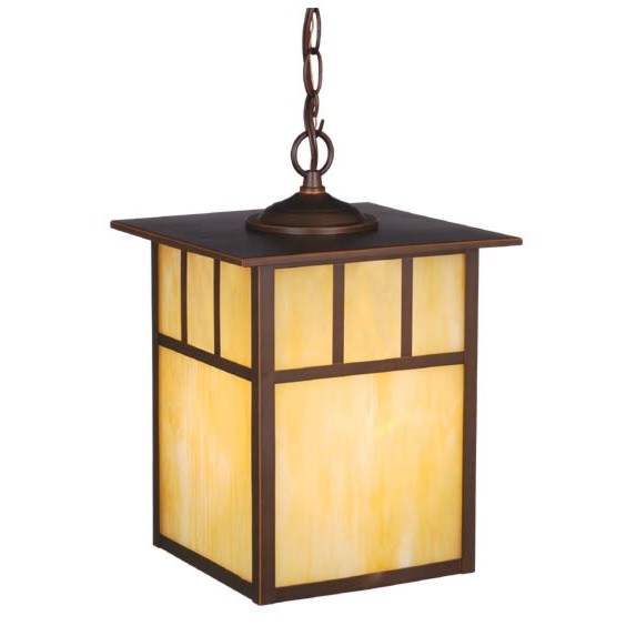 Mission Lamps Lighting Stained Glass Arts Crafts Craftsman Large Mission Craftsman Copper Style Pendant Light View Images