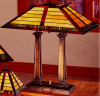 Craftsman Mission Tiffany Stained Glass Table Lamp