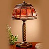 Art Glass & Verde Bronze Desk Lamp