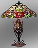 Victorian Floral Tiffany Stained Glass Table Lamp