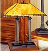 Mission Craftsman Stained Glass Tiffany Desk Lamp