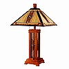 Mission Tiffany Stained Glass Table Lamp