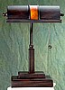 Arts and Crafts Bronze Mica Bankers Desk Lamp