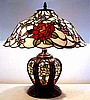 Tiffany Floral Stained Glass Table Lamp