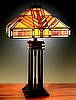 Mission Stained Glass Tiffany Table Lamp