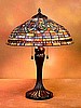 Victorian Tiffany Stained Glass Table Lamp