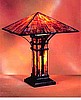 Mission Tiffany Stained Glass Table Lamp