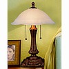 Victorian Glass & Bronze Table Lamp