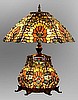 Peacock Stained Glass Tiffany Table Lamp
