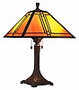 Craftsman Tiffany Stained Glass Table Lamp