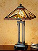 Tiffany Mission Stained Glass Table Lamp