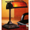 Super Rare! Mica Mission Bankers Desk Lamp w/Phone & 110V Jacks