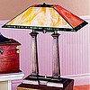 Mission Craftsman Tiffany Stained Glass Desk Lamp