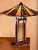 Tiffany Stained Glass Mission Table Lamp