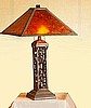Mission Mica & Bronze Table Lamp