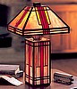 Genuine Stained Glass Tiffany Mission Table Lamp