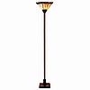 Tiffany Stained Glass Mission Torchiere Floor Lamp