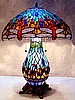 Tiffany Dragonfly Stained Glass Table Lamp