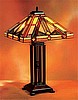 Tiffany Mission Stained Glass Table Lamp