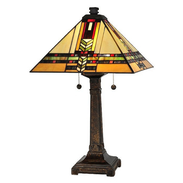 Mission Southwest Stained Glass Table Lamp