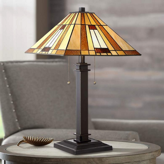 Tiffany Mission Style Table Lamp
