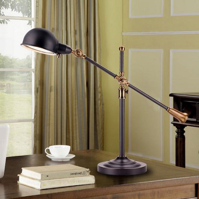 Bronze & Antique Brass Balance Arm Desk Lamp