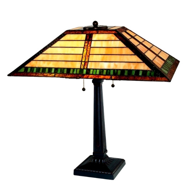 Craftsman Mission Tiffany Stained Glass Table Lamp