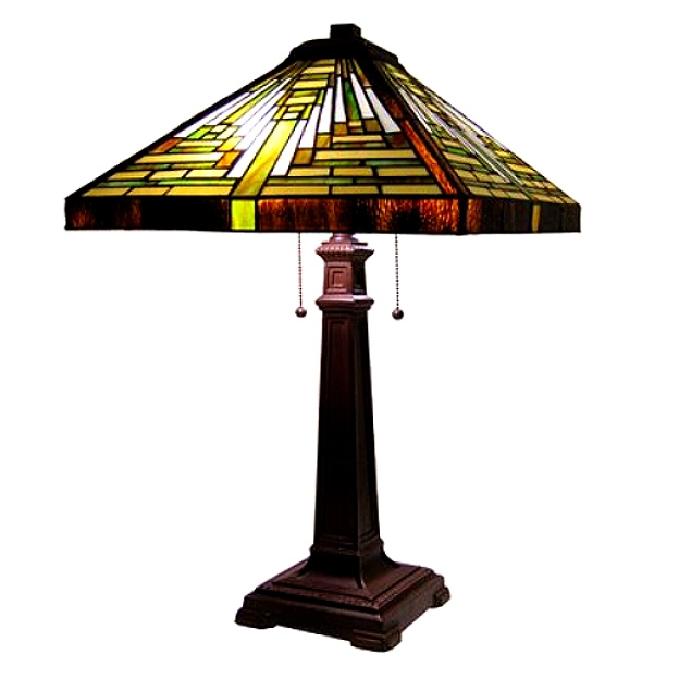 Craftsman Mission Tiffany 336pc Table Lamp