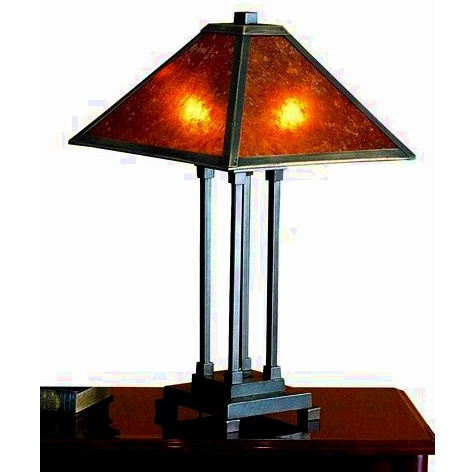 Mica Mission Four Column Table Lamp