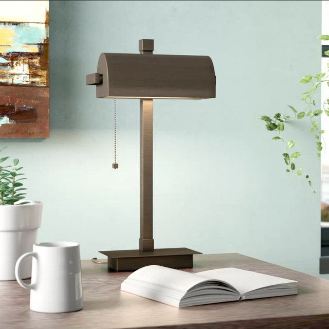 Mission Copper Bankers Desk Lamp