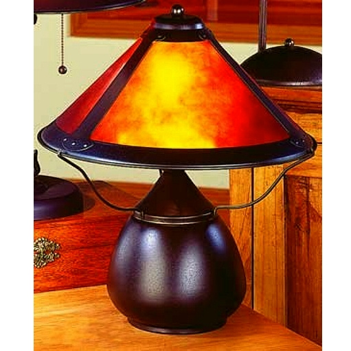 Mission Craftsman Rustic Mica Table Lamp