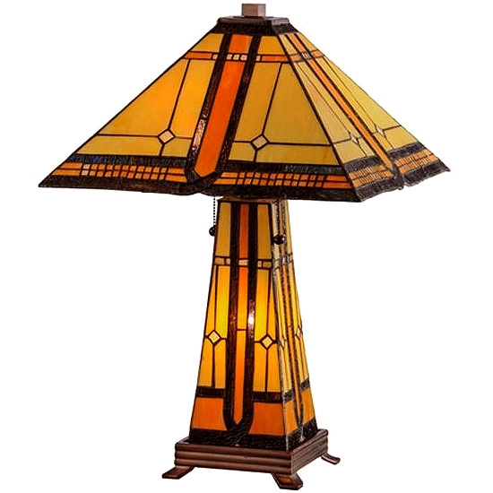 Mission Prairie Frank Lloyd Wright Style Lamp