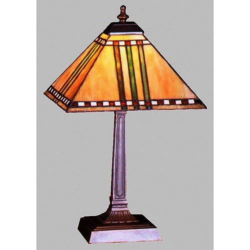 Mission Prairie Tiffany Bronze Accent Lamp