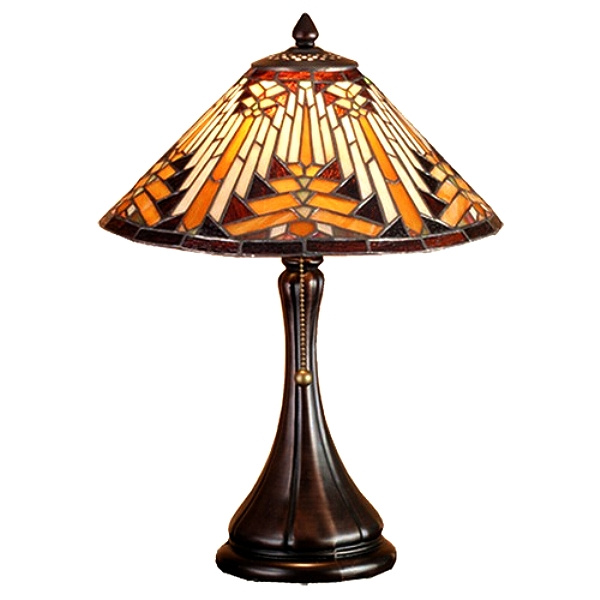 Southwest Tiffany Mission Stained Glass Table Lamp
