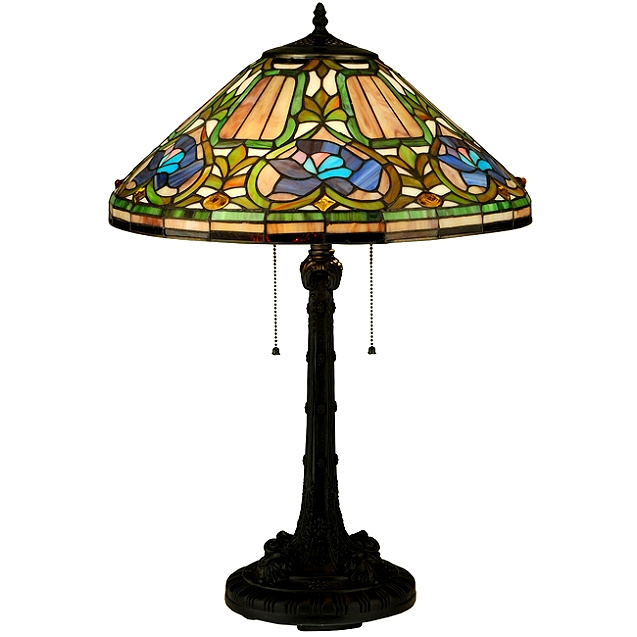 Tiffany Stained Glass Nouveau Table Lamp