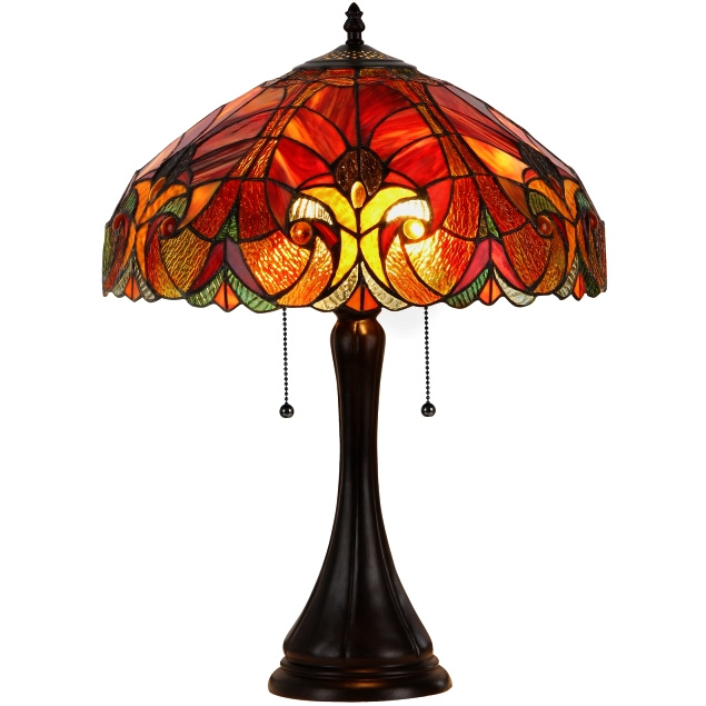 Tiffany Stained Glass Victorian Table Lamp