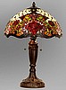 Victorian Rose Tiffany Stained Glass Table Lamp