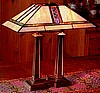 Mission Craftsman Stained Glass Tiffany Desk Lamp