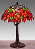 Tiffany Maple Leaf Stained Glass Table Lamp