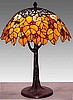 Maple Leaf Tiffany Stained Glass Table Lamp