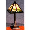 Craftsman Mission Tiffany Stained Glass Accent Lamp