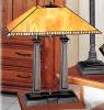 Mission Craftsman Stained Glass Tiffany Table Lamp