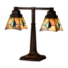 Mission Mackintosh Leaf Two Arm Desk Lamp