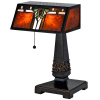 Mission Mica & Tiffany Bankers Desk Lamp