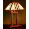 Mission Prairie Tiffany Wood Dual Post Lamp