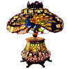 Peacock Stained Glass Tiffany Table Lamp