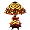 Stained Glass Tiffany Table Lamp w/Lighted Base