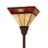 Tiffany Stained Glass Mission Torchiere Floor Lamp